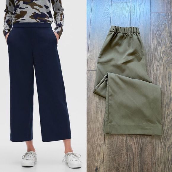 BANANA REPUBLIC Rowan Wide Leg High Waisted Cropped Pant - Picture 2 of 14